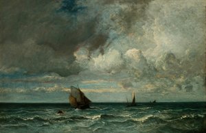 Barken fliehen vor dem Sturm, 1870-75