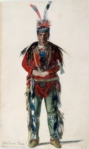 Indianer von Amerika: Fußabdruck eines Indianerhäuptlings des Pawnee Ponca Stammes