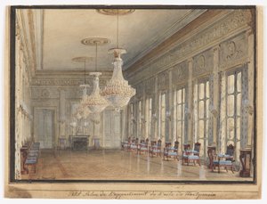 Der Salon im Montpensier-Flügel, Palais Royal von Jules Frédéric Bouchet