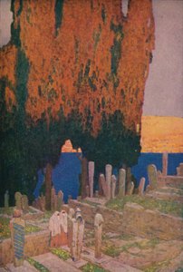 Auf dem Friedhof von Eyub, am Goldenen Horn, 1913 von Jules Guerin