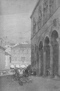 Der Rektorenpalast und der öffentliche Platz in Ragusa, 1913