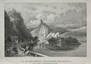 Blick auf Rolandseck, Nonnenwerth, Drachenfels und Siebengebirge von Jules Jean Baptiste de Joly