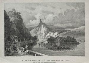 Blick auf Rolandseck, Nonnenwerth, Drachenfels und Siebengebirge von Jules Jean Baptiste de Joly