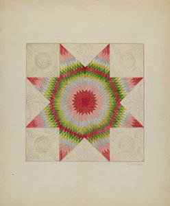 Patchwork-Quilt, ca. 1936 von Jules Lefevere
