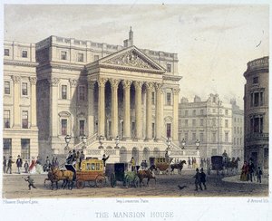 Mansion House Außenansicht, London, 1854