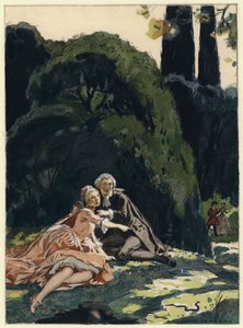 Illustration für die Memoiren von Casanova von Jules Marie Auguste Leroux