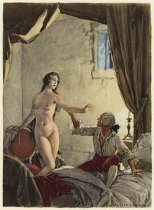 Illustration für die Memoiren von Casanova von Jules Marie Auguste Leroux