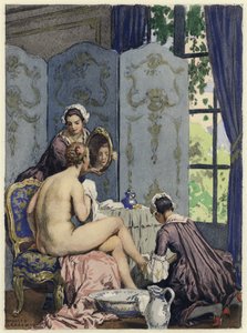 Illustration für die Memoiren von Casanova von Jules Marie Auguste Leroux