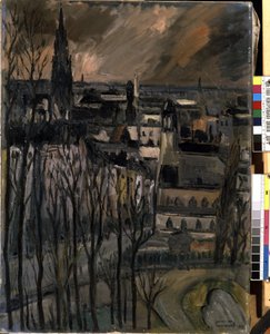Straße Montagne de la Cour (in Brüssel?) von Jules Marie Canneel