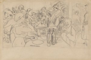 Café-Szene von Jules Pascin