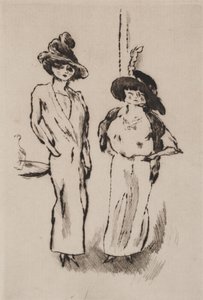 Zwei Frauen auf dem Ball, ca. 1910