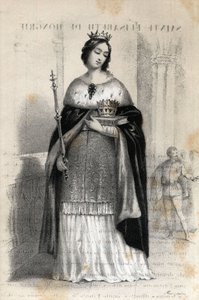 Porträt der Heiligen Elisabeth von Ungarn (1207-1231) von Jules and Raunheim Hermann David