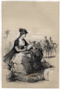 Porträt von Lady Mary (Marie) Wortley Montagu (26. Mai 1689 - 21. August 1762), britische Schriftstellerin von Jules and Raunheim Hermann David
