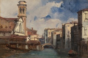 Die Kirche von San Trovaso, Venedig, ca. 1830 von Jules Romain Joyant