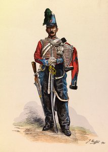 Porträt eines Brigadier Hussard von Jules Rouffet