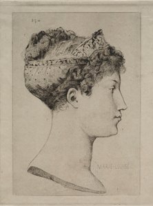 Marie Louise im Profil von Jules de Goncourt