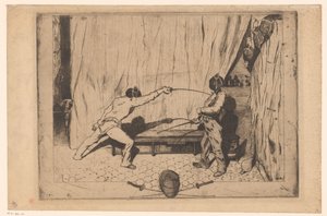 Zwei Fechter in Aktion von Jules de Goncourt
