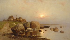 Ein Fischerdorf, 1892 von Juli Julievich Klever