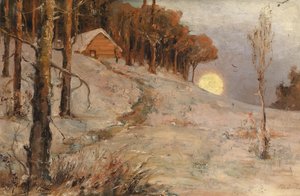 Winterwald in den Strahlen der Abendsonne, 1902 von Juli Julievich Klever