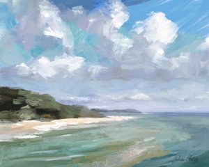 Friedliche Strandszene