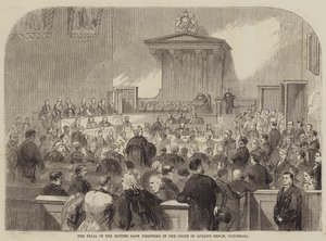 Der Prozess gegen die Direktoren der British Bank im Gericht der Queen