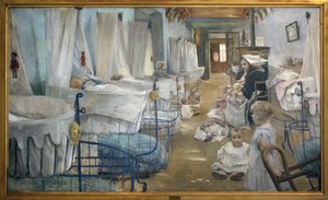 Die Krippen. Gemälde von Julie Delance Feurgard (1859-1892) von Julie Delance Feurgard