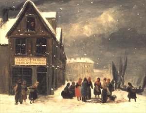 Ein Kai im Winter, Entladen des Fangs