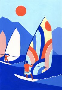 Lebendige Ozean-Windsurfing