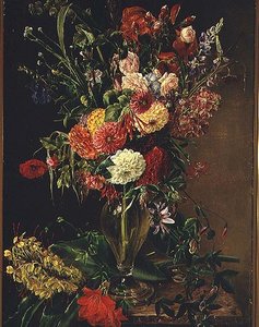 Blumen in einer Glasvase
