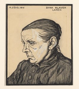 Porträt von Dina Klaver von Julie de Graag (signed by artist)