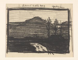 Landschaft mit Bäumen und Weg von Julie de Graag