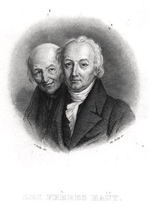 Die Brüder Hauy: Rene-Just (1743-1822) und Valentin Hauy (1745-1822) graviert von Alphonse Boilly (1801-67)