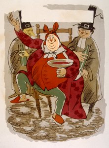 Humorvolle Weinillustration 1946