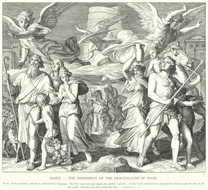 Babel, die Zerstreuung der Nachkommen Noahs von Julius (after) Schnorr von Carolsfeld