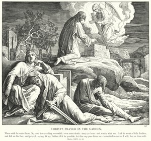 Christi Gebet im Garten (Gravur) von Julius (after) Schnorr von Carolsfeld