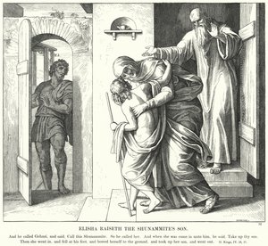 Elisa erweckt den Sohn der Schunemiterin von Julius (after) Schnorr von Carolsfeld
