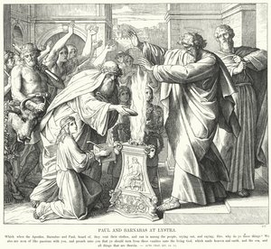 Paulus und Barnabas in Lystra