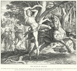Der Tod Absaloms (Gravur) von Julius (after) Schnorr von Carolsfeld