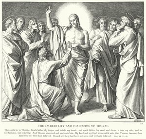 Der Unglaube und das Bekenntnis des Thomas (Gravur)