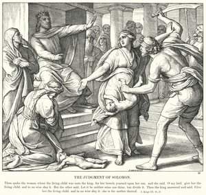 Das Urteil Salomos (Stich) von Julius (after) Schnorr von Carolsfeld