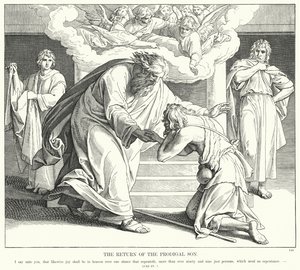 Die Rückkehr des verlorenen Sohnes von Julius (after) Schnorr von Carolsfeld