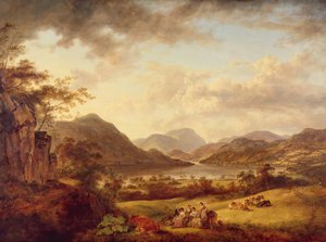 Ansicht von Ullswater von Gowbarrow, 1801
