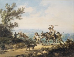Der widerspenstige Esel, 1798 von Julius Caesar Ibbetson