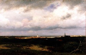 Küstenansicht in der Nähe von Den Haag von Julius Jacobus de Sande Bakhuizen