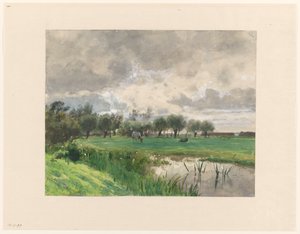 Kuh weidend auf einer Wiese