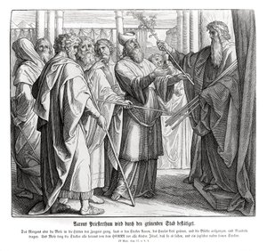 Aarons Priestertum wird bestätigt, Numeri von Julius Schnorr von Carolsfeld