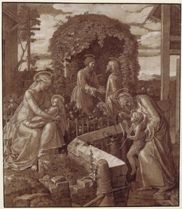 Besuch der Eltern des Johannes bei den Eltern Jesu von Julius Schnorr von Carolsfeld