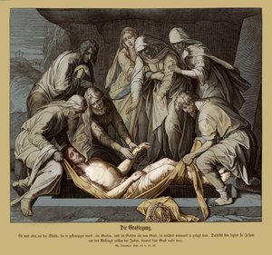 Begräbnis Jesu, Evangelium nach Johannes von Julius Schnorr von Carolsfeld