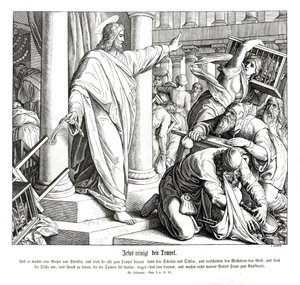 Reinigung des Tempels, Evangelium nach Johannes von Julius Schnorr von Carolsfeld
