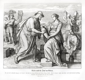 Eliezer und Rebekka am Brunnen, Genesis